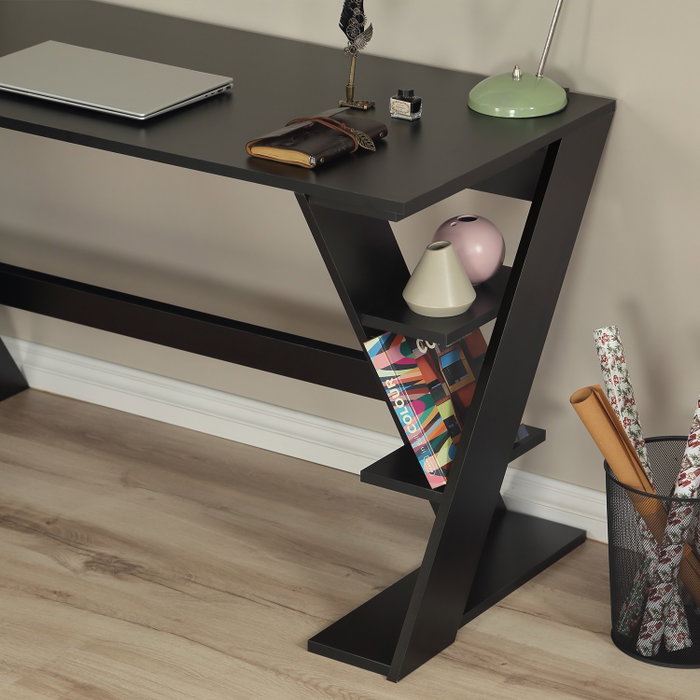 Hanah Home Lungo - Escritorio de estudio Negro